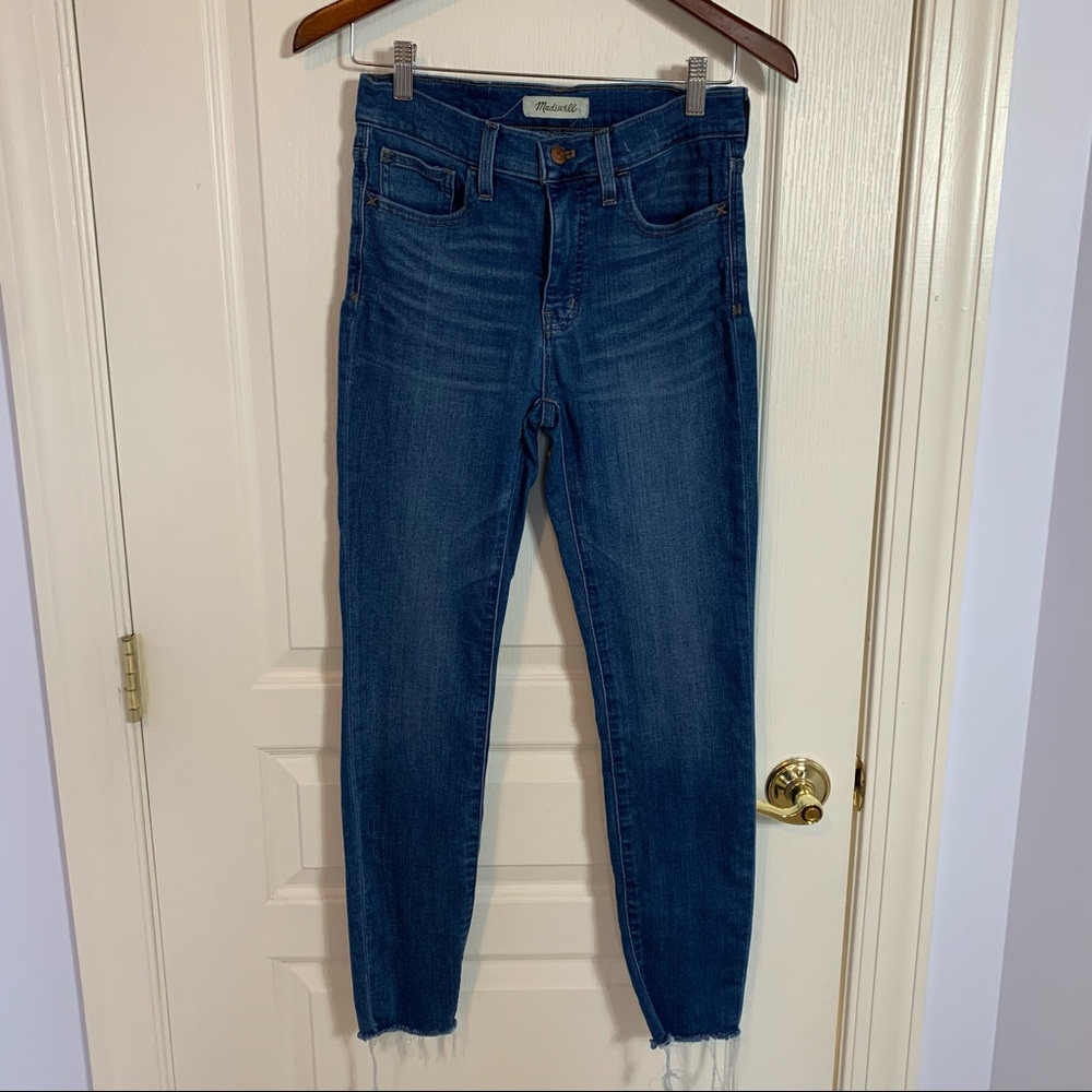 MADEWELL 9" Mid Rise Skinny Raw Hem Jeans Size 26